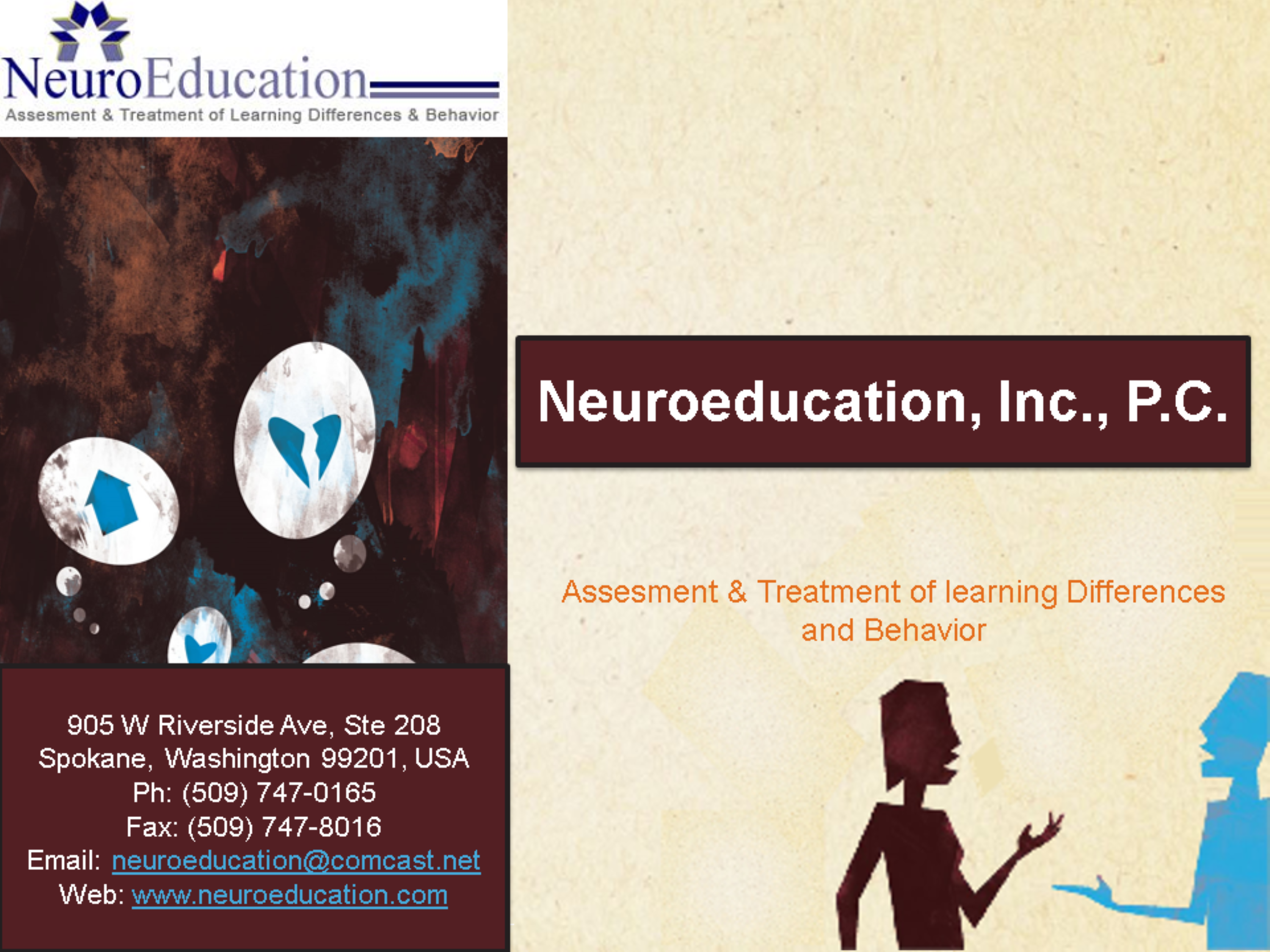 Neuroeducation, Inc., P.C   Assesment & Treatment of learning Differences and Behavior.pptx