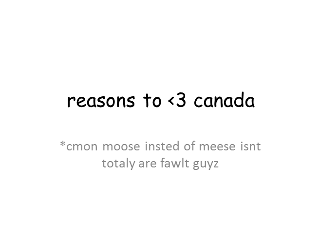 Reasons to like canada