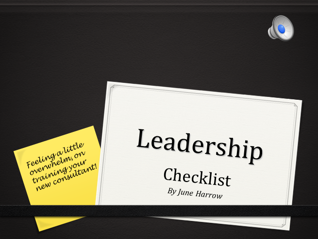 Leadership checklist training3.ppt