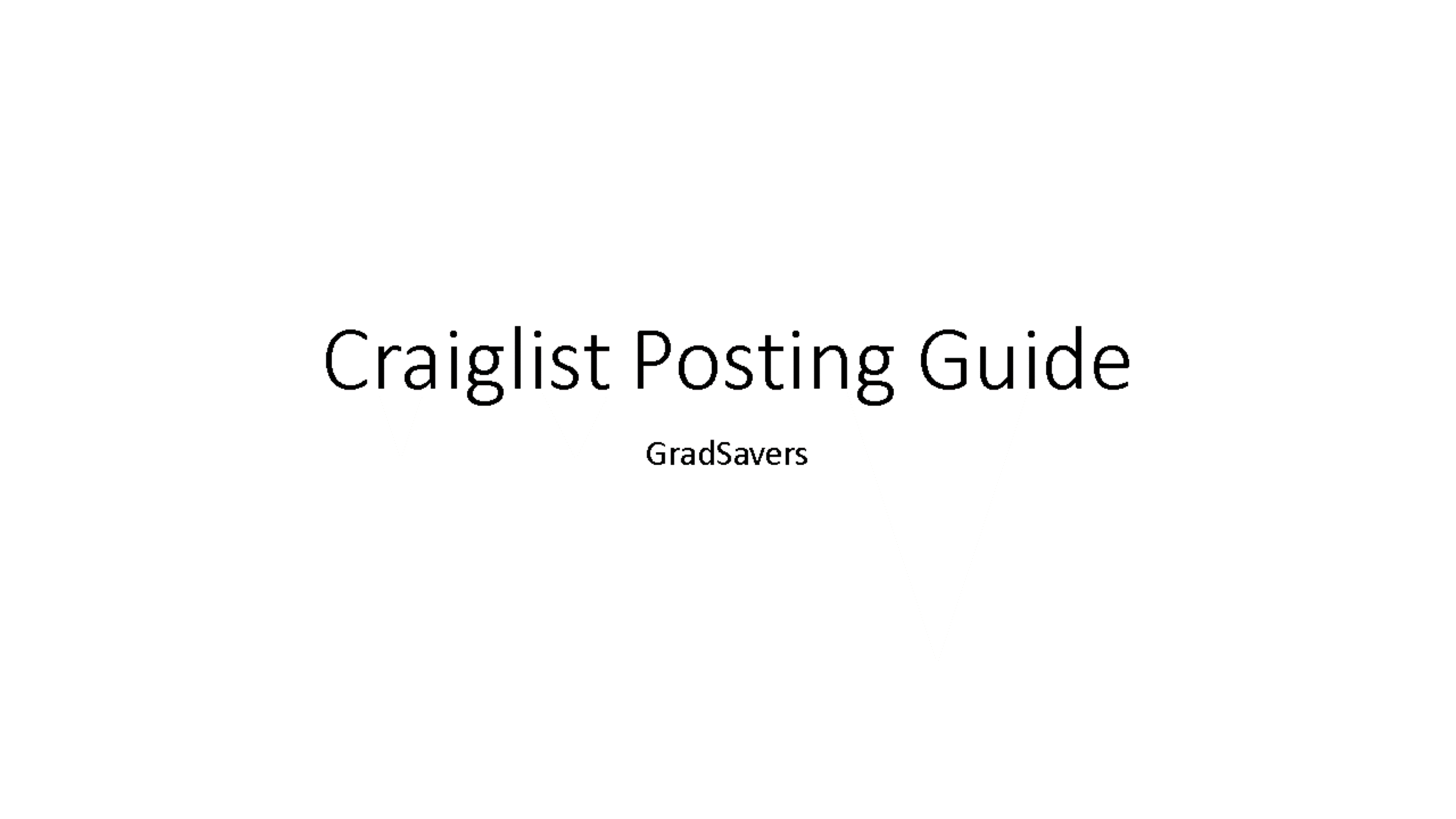 Craiglist Posting Guide - Painting