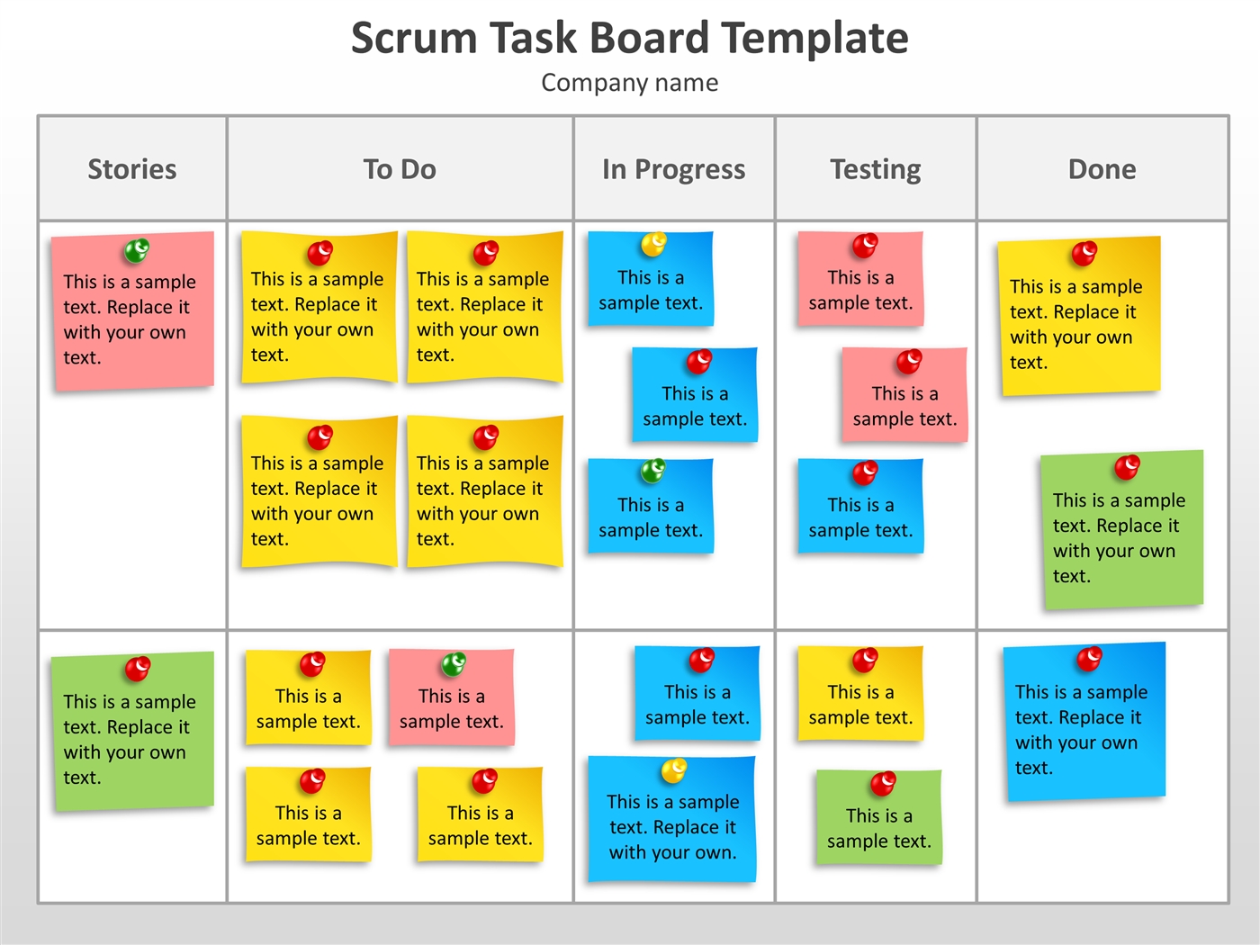 1075 scrum task board powerpoint template pptx powerpoint powerpoint templates pptx