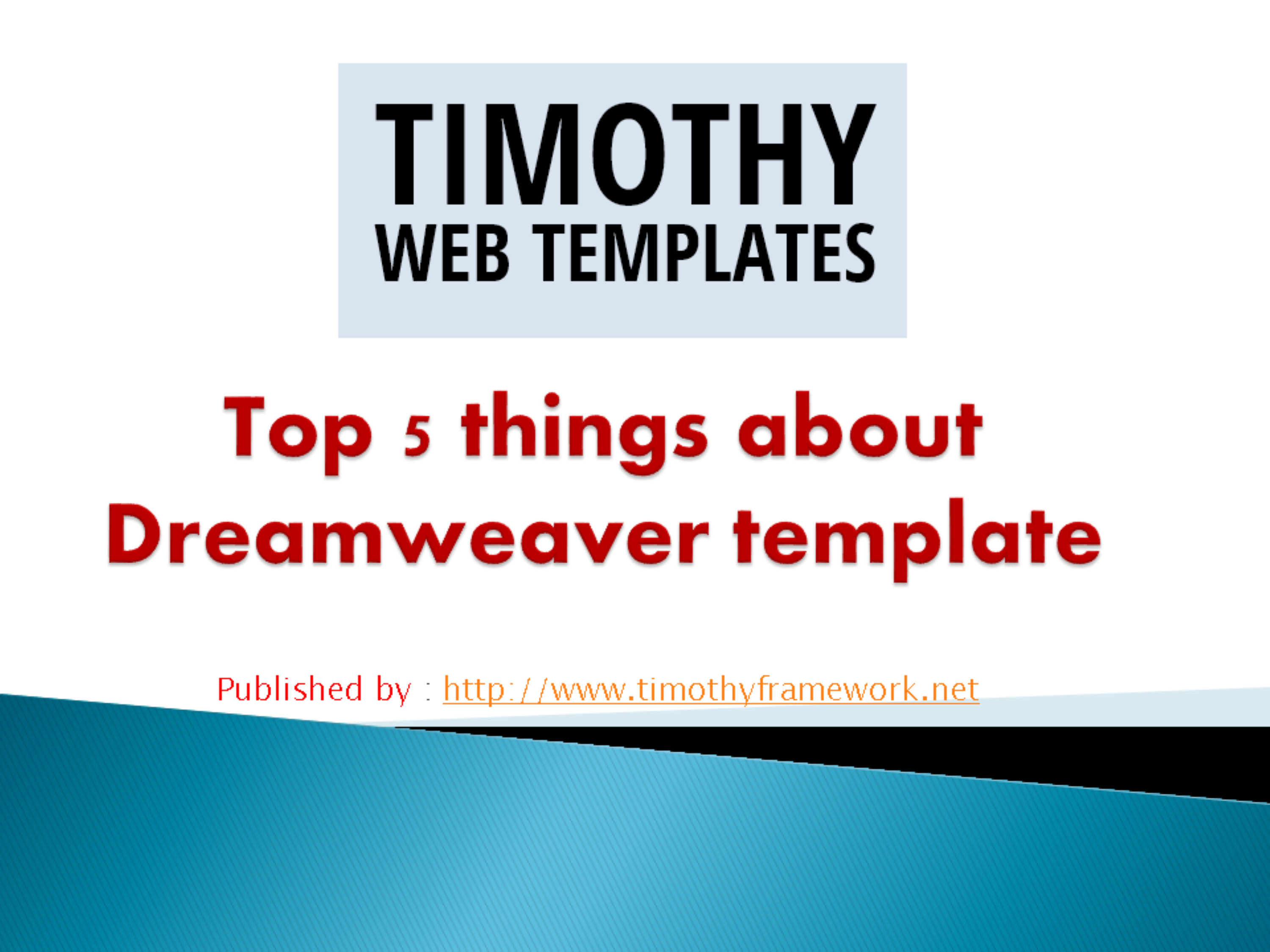 Top 5 things about Dreamweaver template.pptx