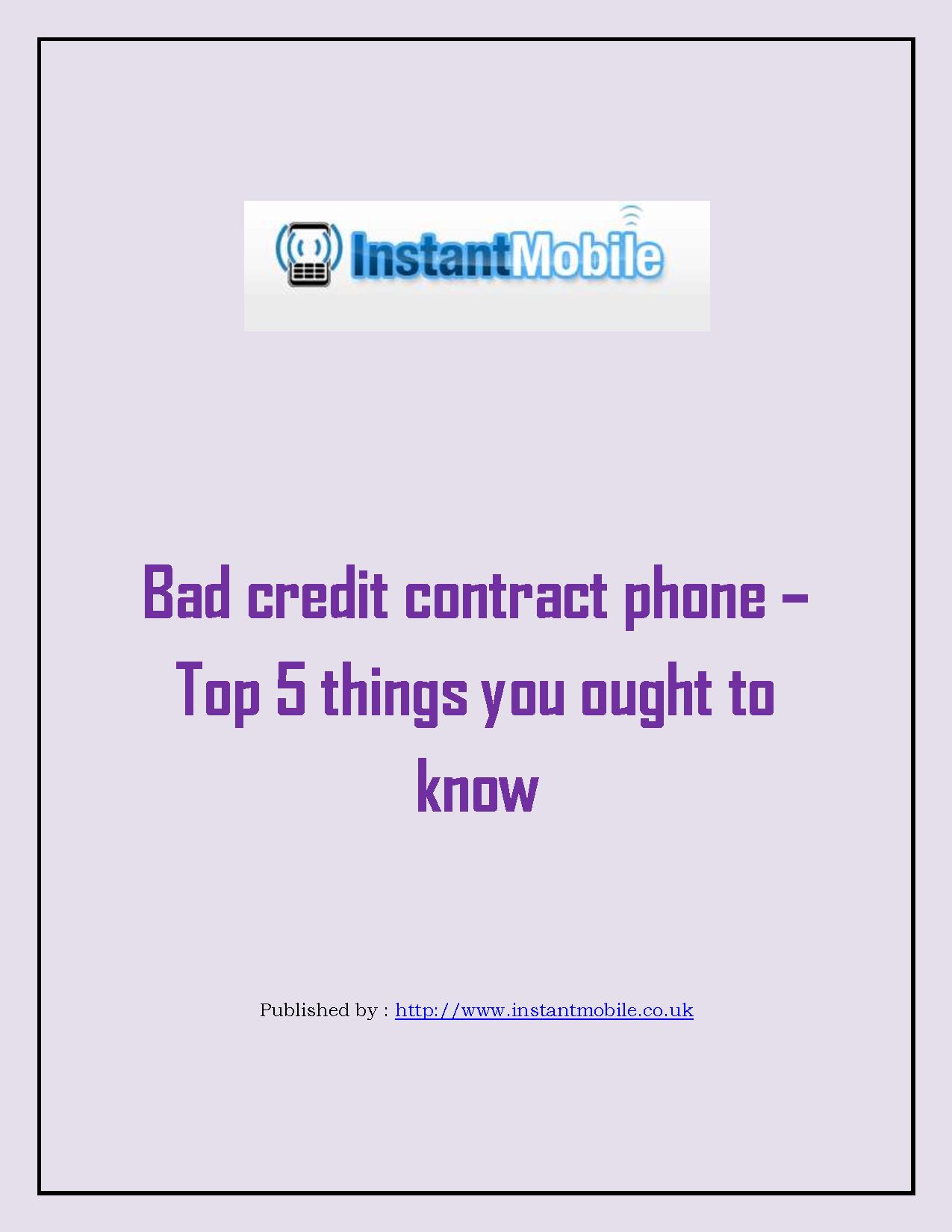 Bad credit contract phone.pdf