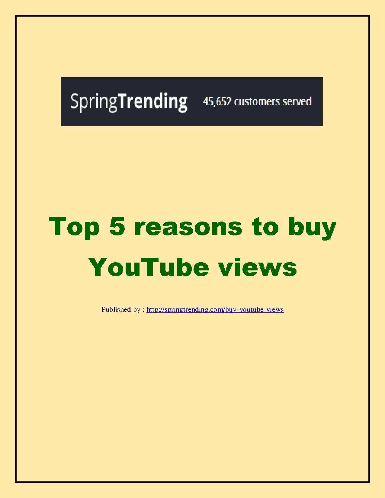 Top 5 reasons to buy YouTube views.pdf