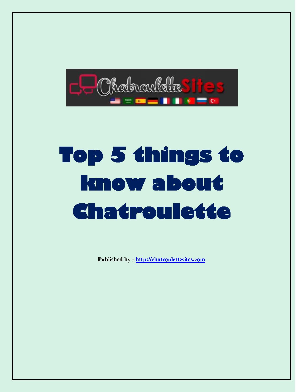 Top 5 things to know about Chatroulette.pdf