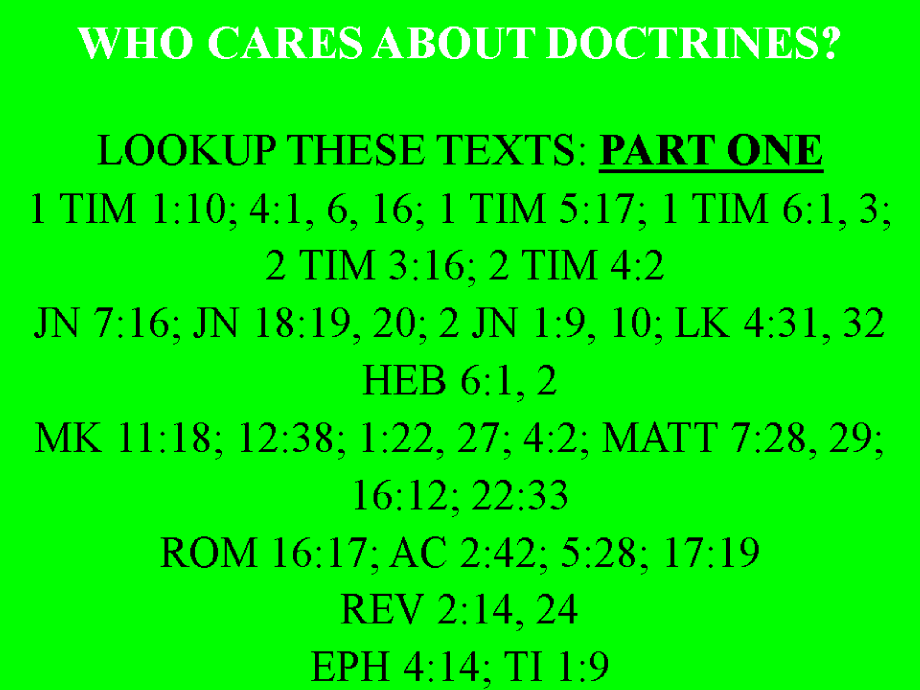 ...JESUS NOT DOCTRINES....ppt