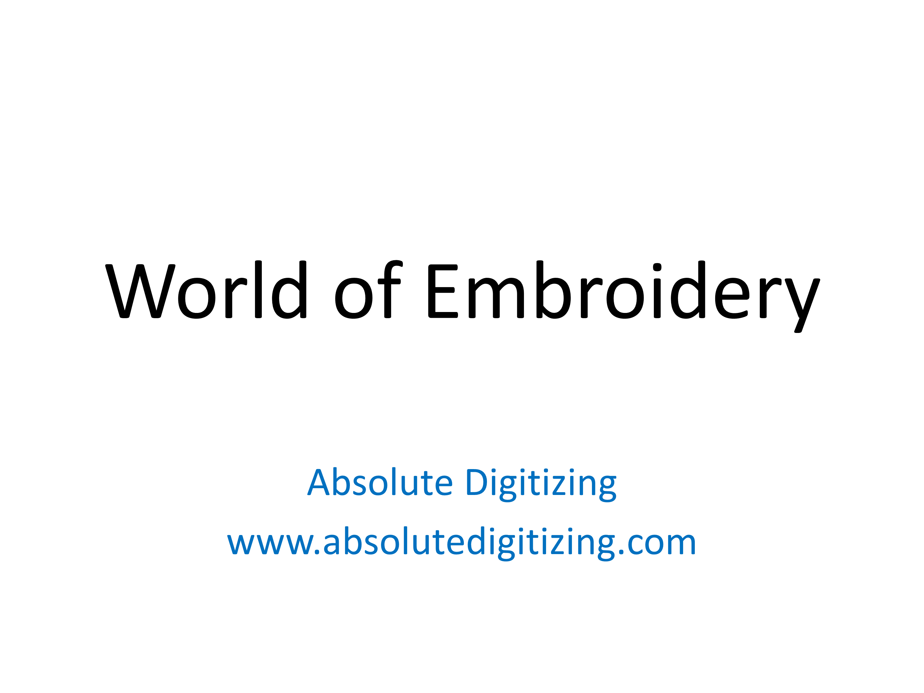 World of Embroidery PowerPoint Presentation PPT