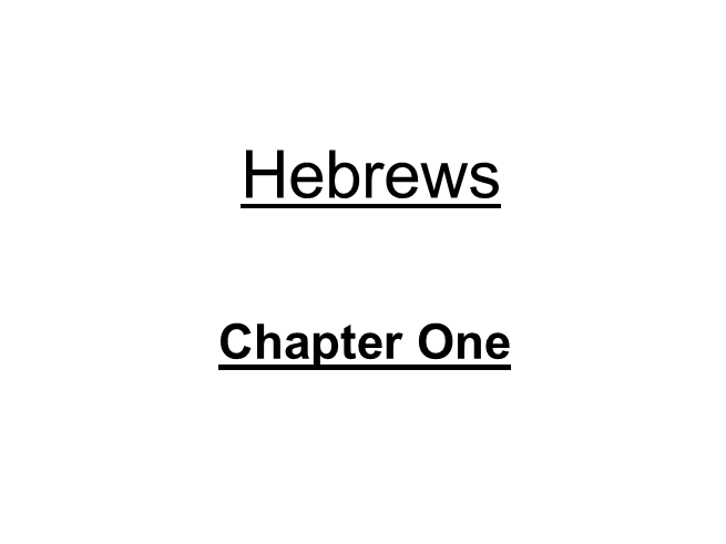 hebrews