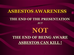ASBESTOS AWARENESS TRAINING PPT visual data 7
