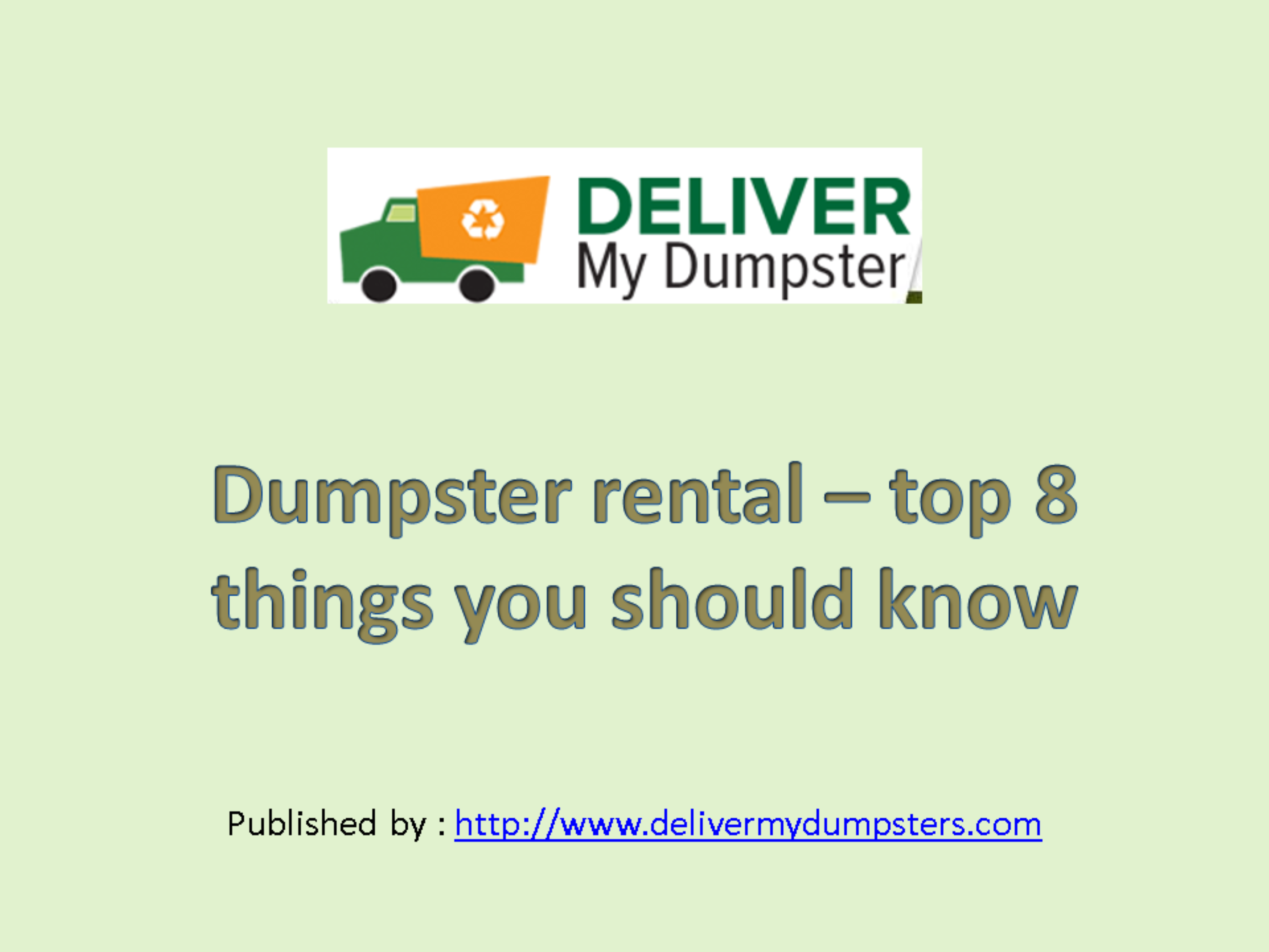 Dumpster rental _ top 8 things you should.pptx