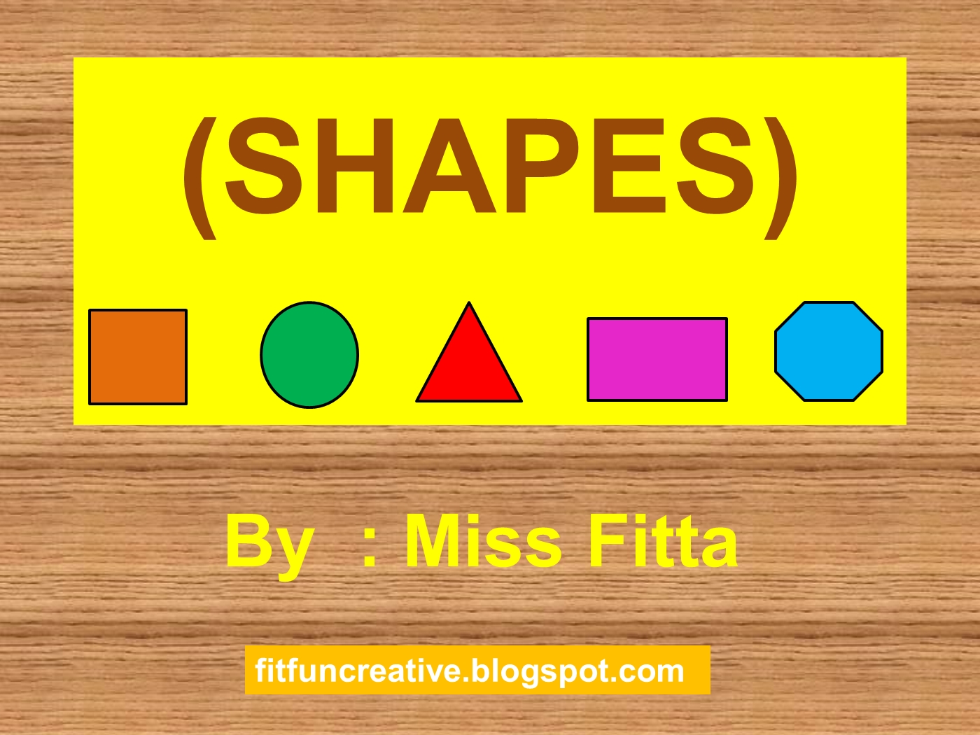teaching shapes for kindergarten powerpoint presentation ppt