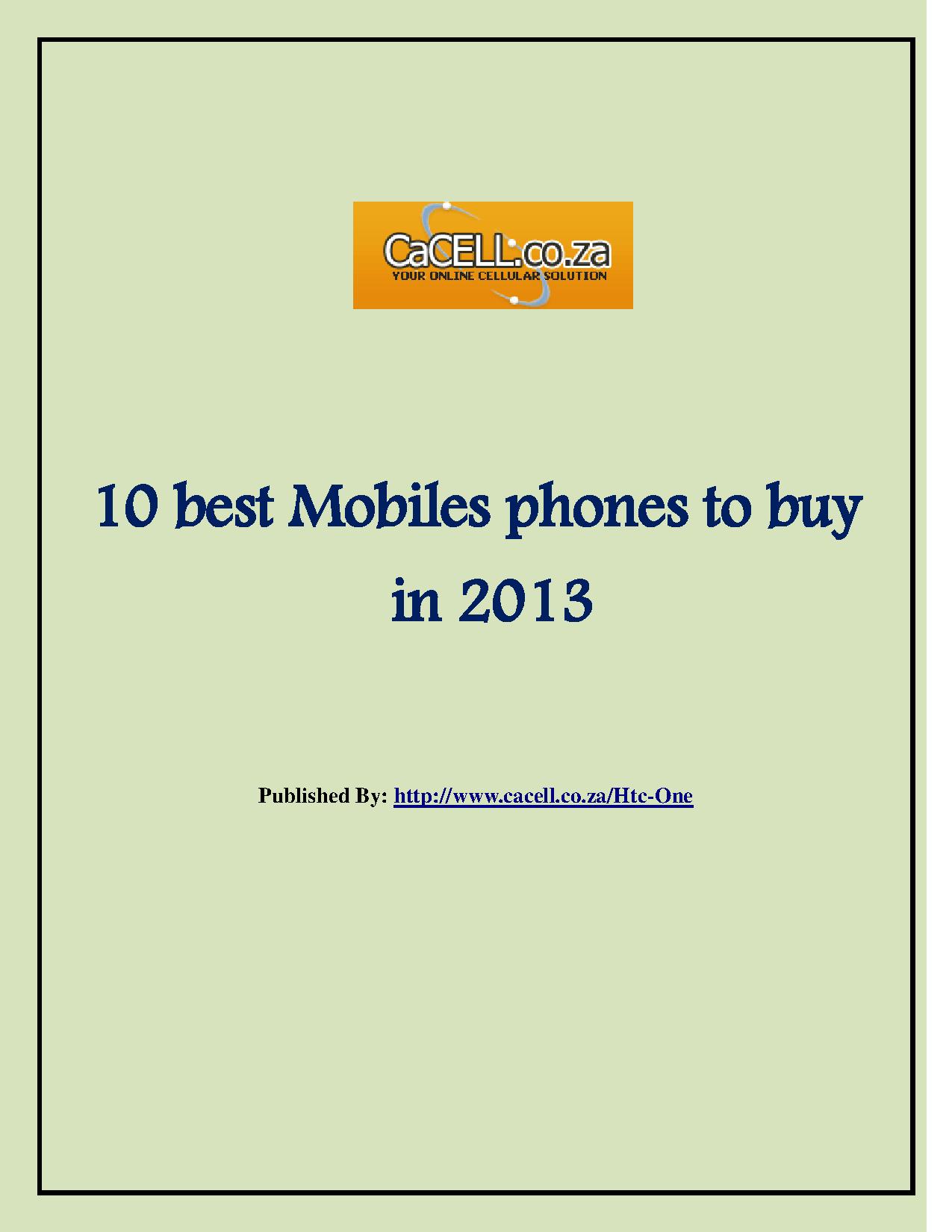 10 best Mobiles phones to buy in 2013.pdf