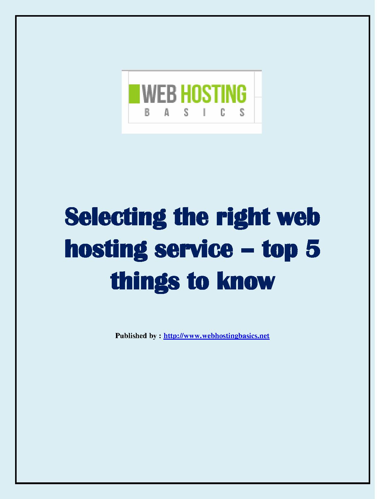 Selecting the right web hosting service.pdf