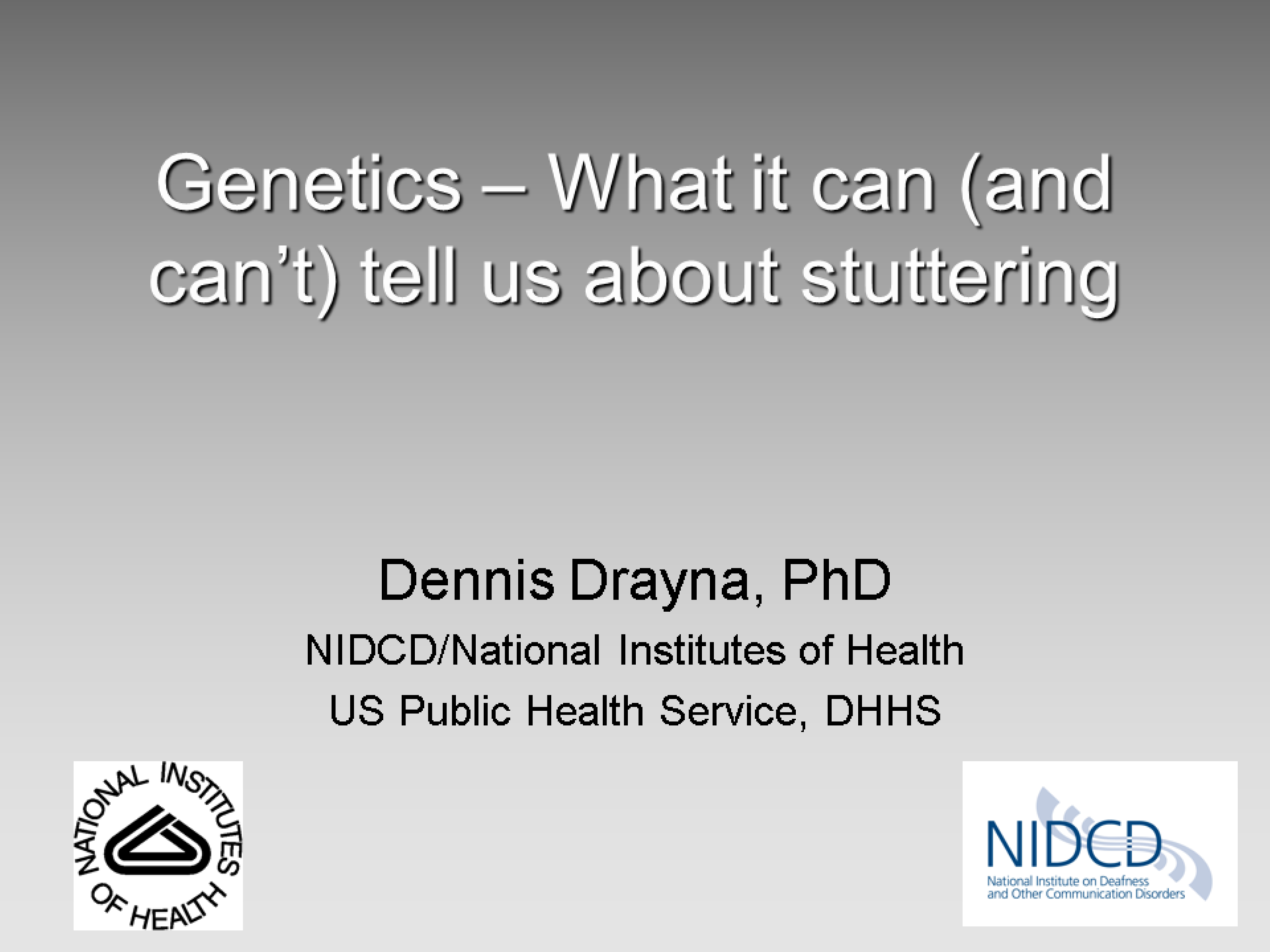 Genetics – What it can (and can’t) tell us about stuttering