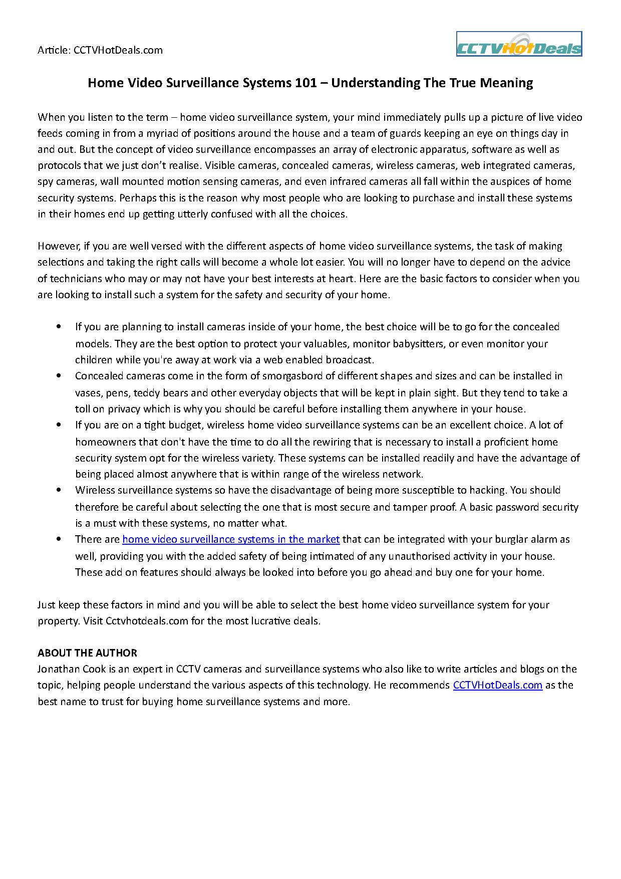 Home Video Surveillance Systems 101 Understanding The True Meaning