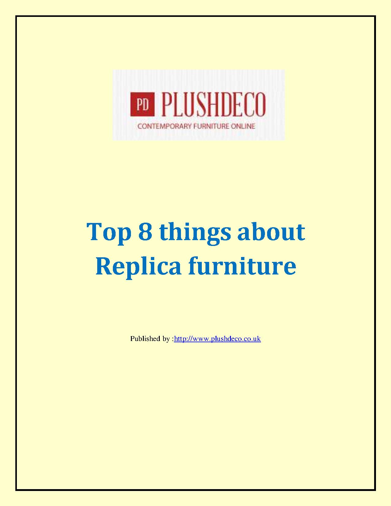 Top 8 things about Replica furniture.pdf