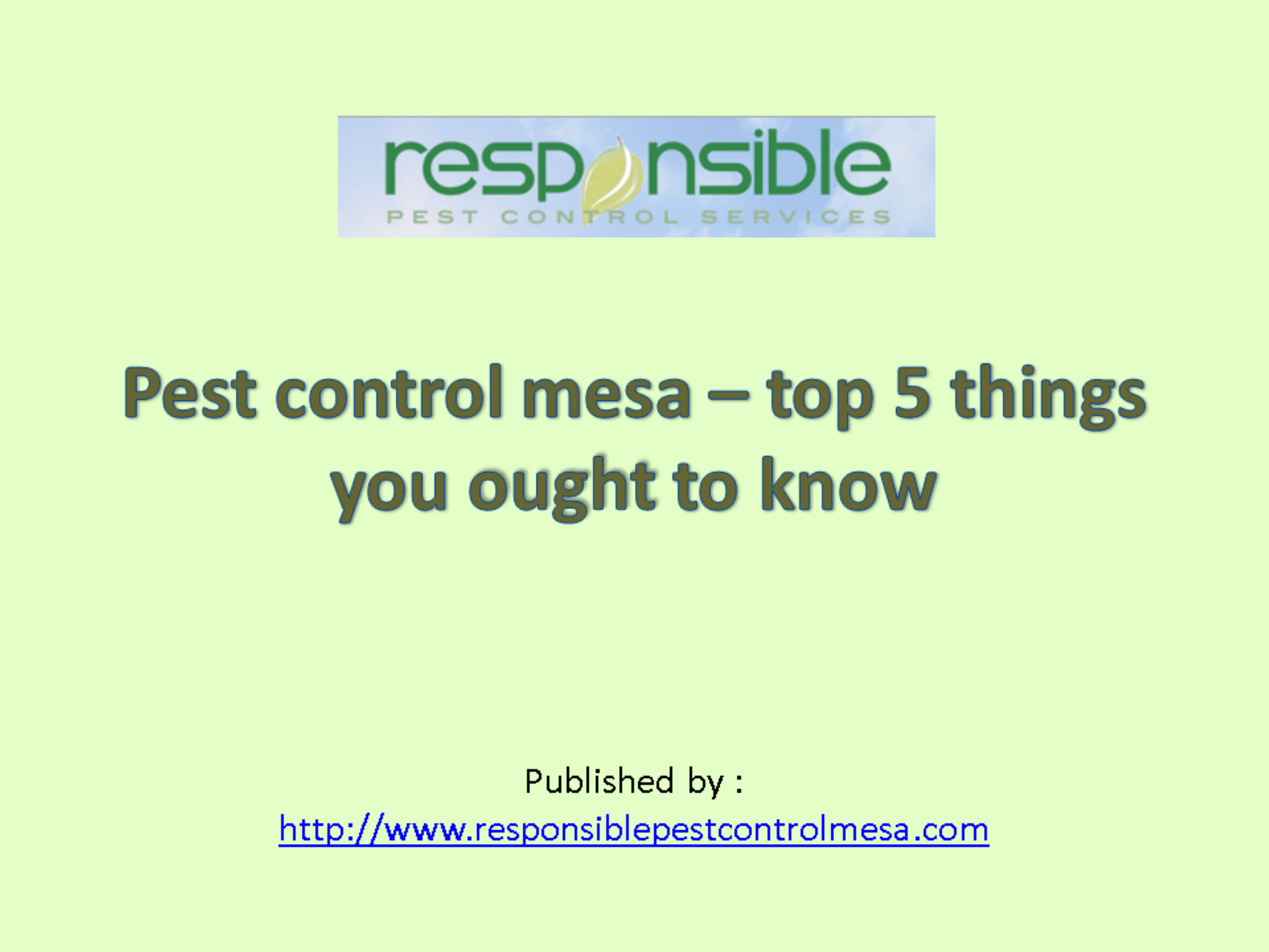 Pest control mesa _ top 5 things you.pptx