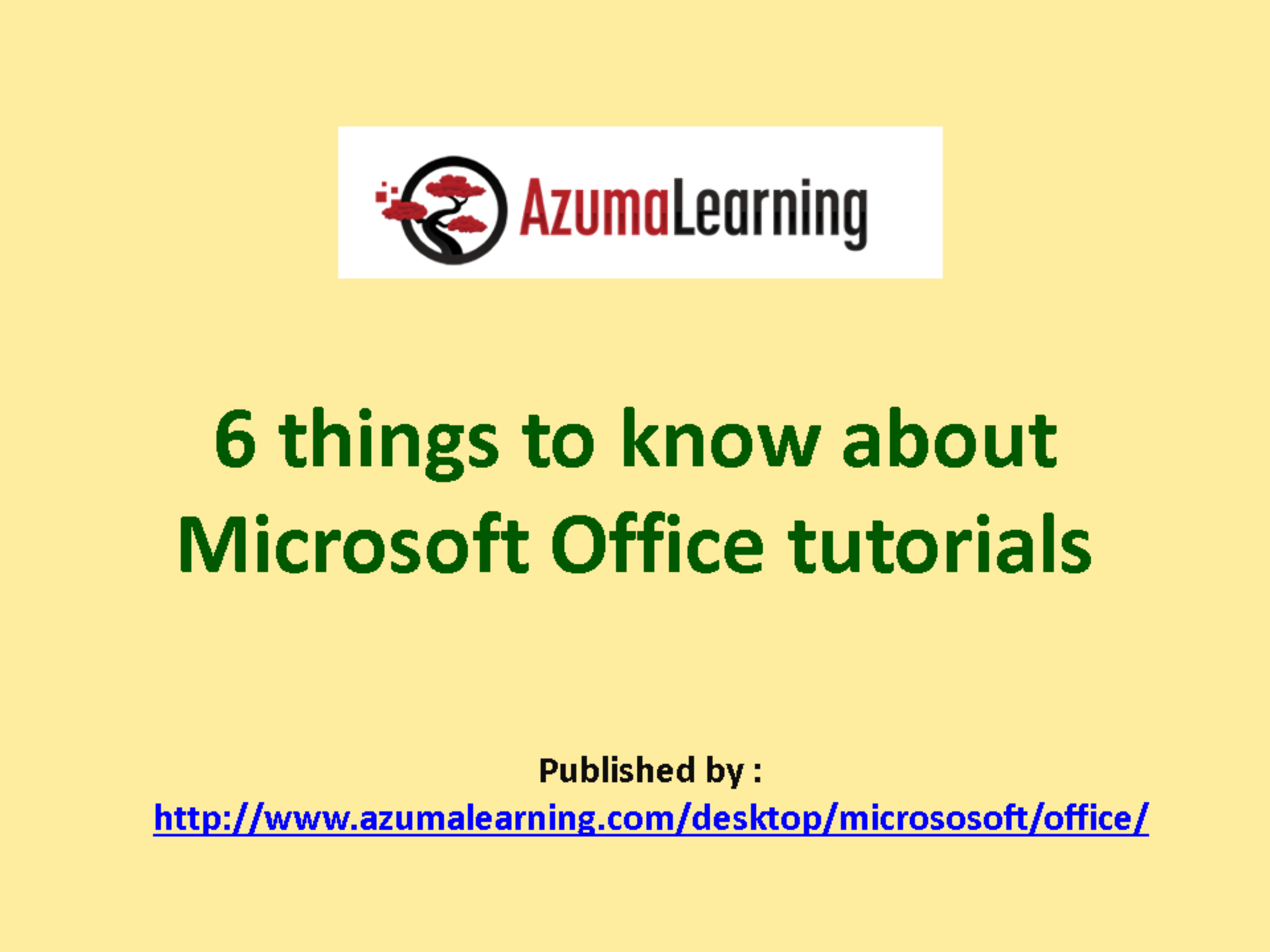 6 things to know about Microsoft Office tutorials.pptx