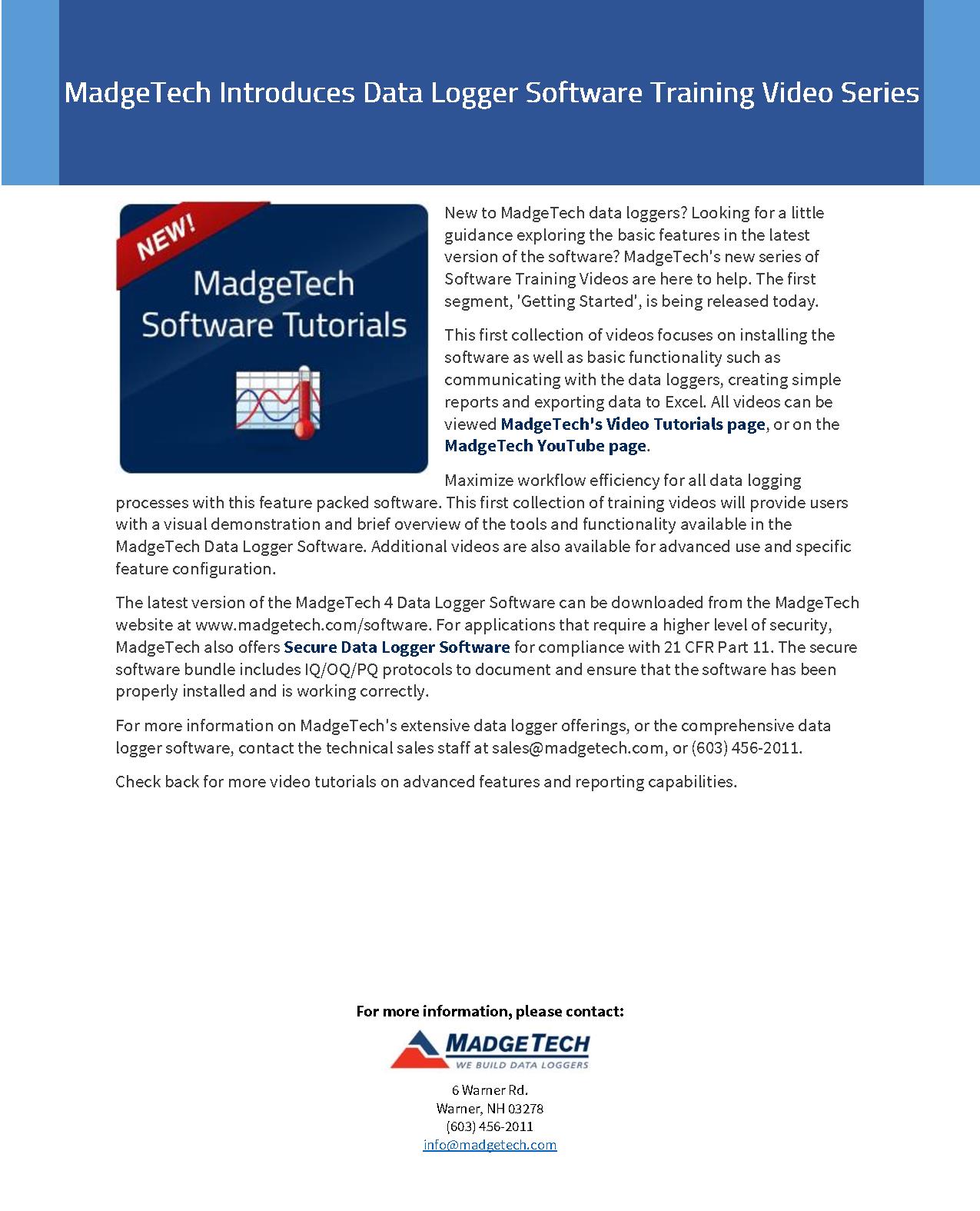 MadgeTech Introduces Data Logger Software Training Video Series.pdf