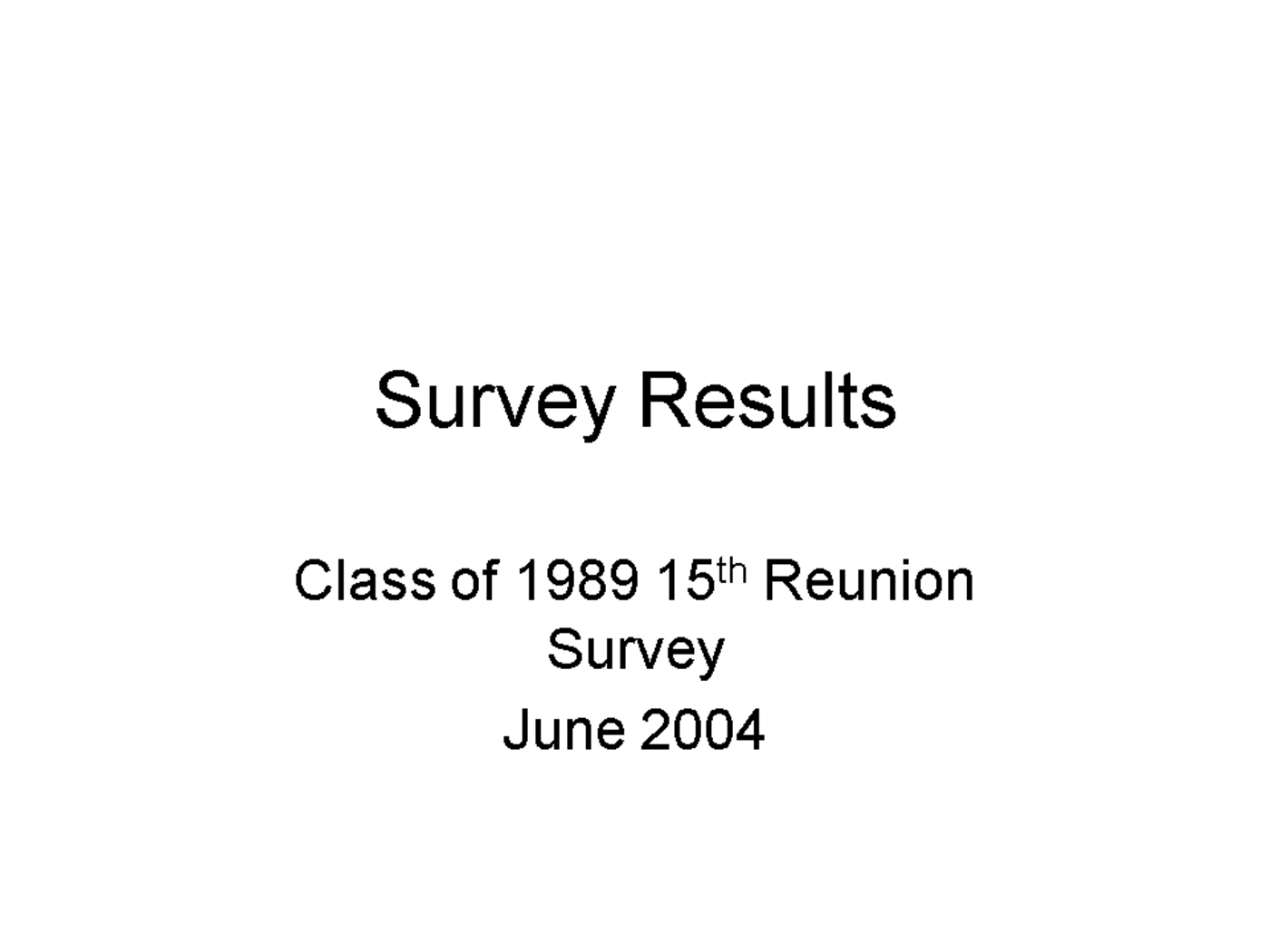 1989 15th survey results ppt powerpoint presentation ppt ppt on survey