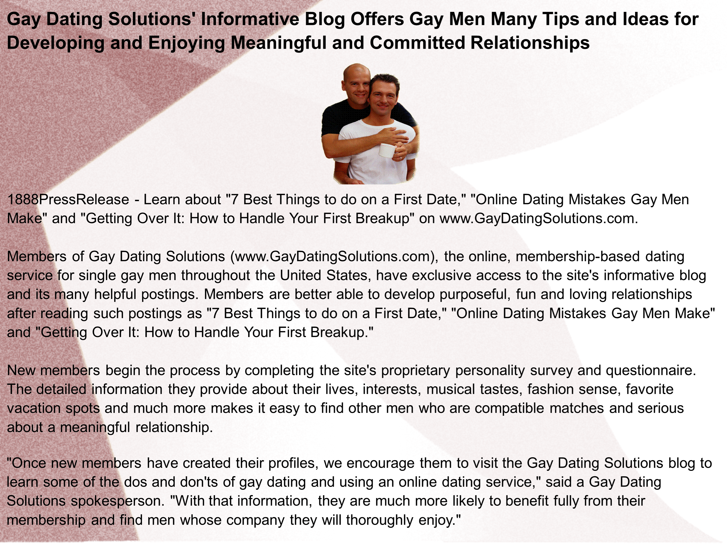 Gay dating tips