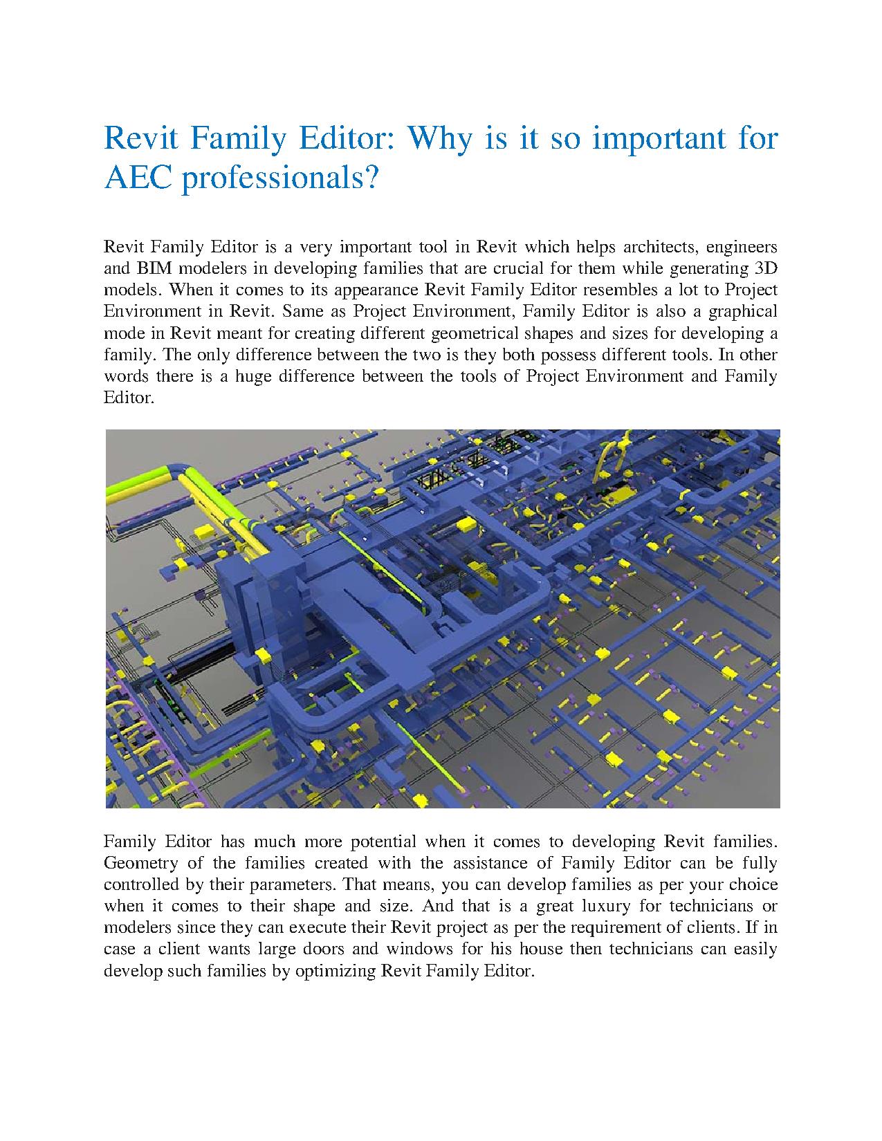 Revit Family Editor: Why is it so important for AEC professionals ...