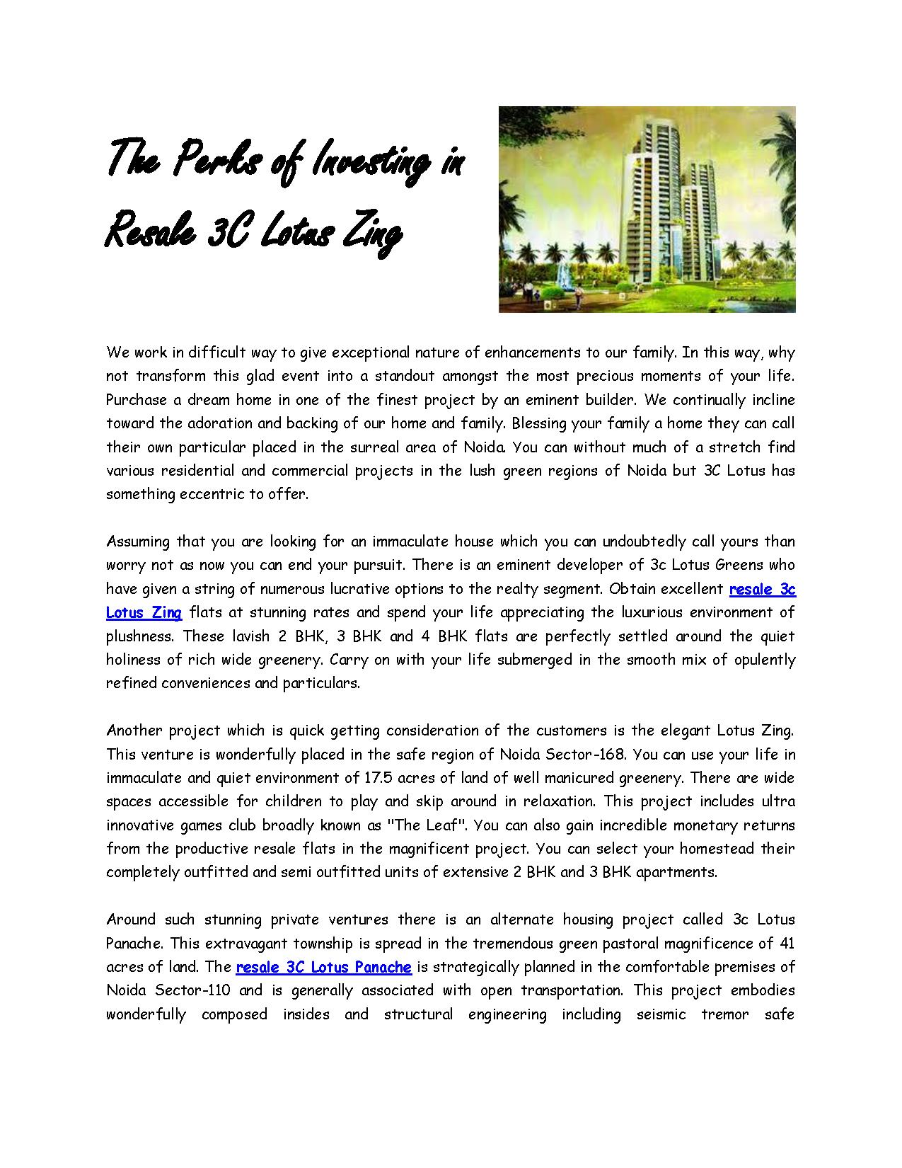 The Green LocationLotus Panache PowerPoint Presentation PPT